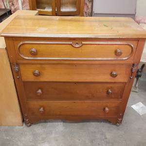 Vintage solid Wood 4 drawer highboy...