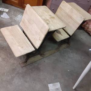 Antique Solid Wood and Cast Iron St...