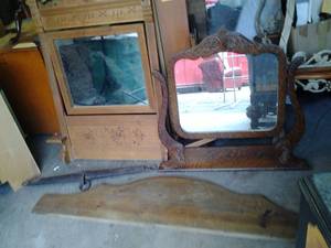 Lot containing 2 Vintage Mirrors, a...