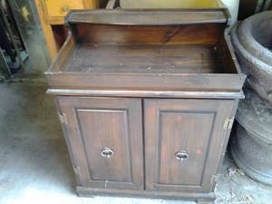 Vintage Wood 2 door 2 shelf Buffet ...