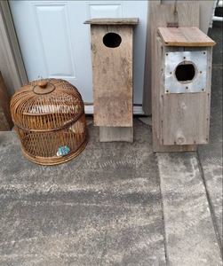 2 Outdoor, and 1 indoor bird houses...