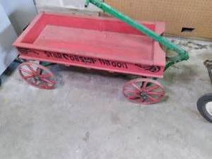Wood wagon with Metal frame...