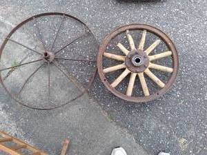 (2) Wagon wheels 29.5 & 21...