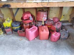Large Lot of Gas cans...