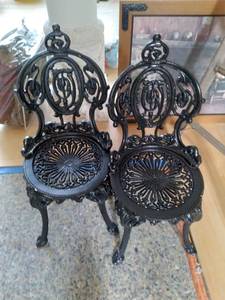 2 Cast Iron Patio Chairs...