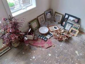 Many crystal vases, Wall art, many ...