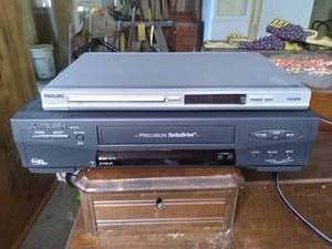 Mitsubishi VHS Player & Philips DVD...