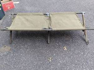 Military Cot Has Hole, still servi...