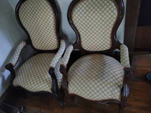 lot 38 image: Two Upholstered Armchairs