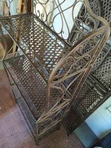 lot 107 image: Metal folding shelves