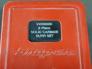 lot 10 image: Snap-On (8) pc Solid Carbide Burr Set