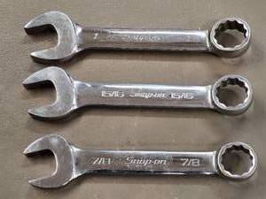 lot 23 image: (3) Snap-On Short Wrenches