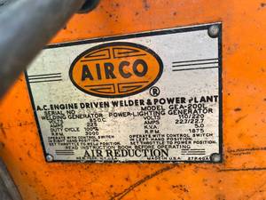 lot 116 image: Airco Welding Generator 115 Volts