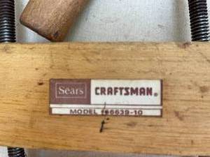 lot 126 image: Craftsman Wooden Clamps