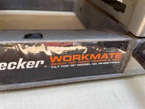 lot 127 image: Black and Decker  16 Inch Tilt Top  Workmate Bench