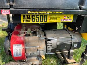 lot 143 image: Mega Force 6500 13 HP Construction  Contractor Generator