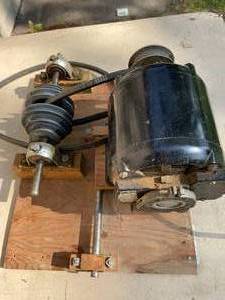 lot 155 image: Westinghouse 14 HP Motor and Pulleys