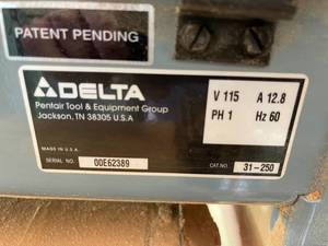 lot 159 image: Delta 18 x 36 Drum Sander