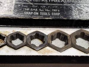 lot 61 image: Snap-On (5) Hex Nut Size Re-Threading Dies