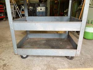 lot 298 image: Rolling Shop Bench Full of Assorted Tools