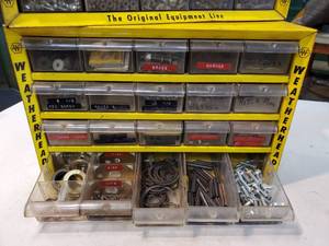 lot 249 image: (2) Vintage 20 Tray Organizers with Contents