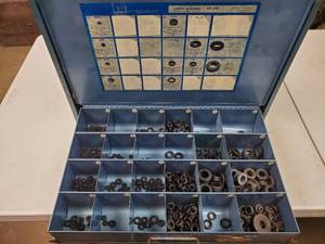 lot 217 image: Large (4) Drawer Organizer with Contents
