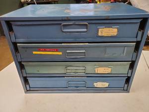 lot 219 image: Large (4) Drawer Organizer with Contents