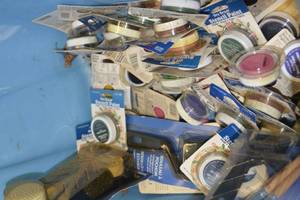 lot 36 image: Large Lot of stencil paints and brushes