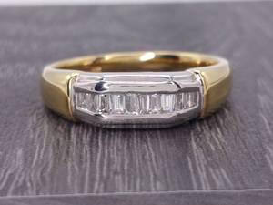 lot 8 image: Frederick Goldman Signed 12 Carat Diamond Ring in Platinum and 18k Gold