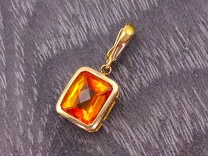 lot 47 image: 4.0 Carat Tangerine Topaz Pendant in 14k Gold