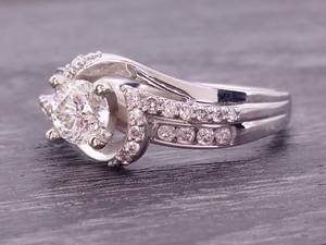 lot 2A image: Brand New from Kay Jewelers Stunning 1.07 Carat Diamond Wrapped Ring in 14k Gold