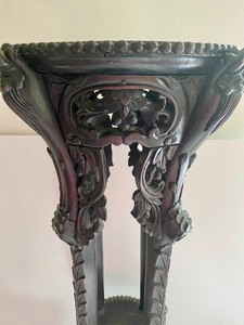 lot 120 image: Heavily Carved Pedestal