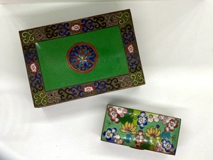 lot 135 image: Two Enamel Small Boxes