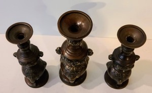 lot 95 image: Three Brass Vases