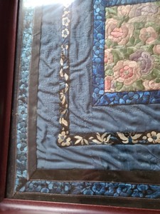 lot 96 image: Embroidered Textile Tray