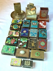 lot 221 image: Variety of CloisonnEnamel Matchbook Holders