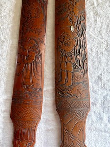 lot 209 image: Two Decorative Pieces of Carved Bamboo