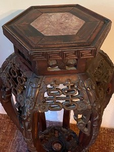 lot 163 image: Heavily Carved Pedestal