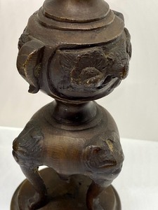 lot 164 image: Metal Decorative Vase and Candle Holder