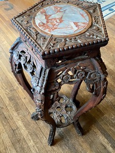 lot 261 image: Heavily Carved Pedestal