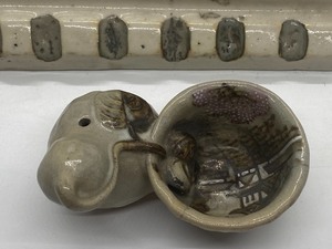 lot 245 image: Ceramic Inkwell and a Water Dropper