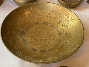 lot 286 image: Wonderful Variety of Korean Brass Decorative Items