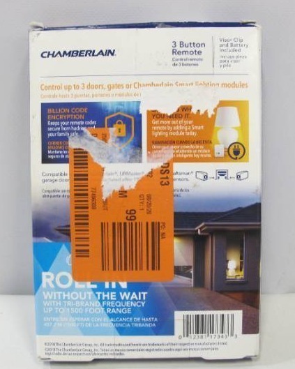 lot 585 image: Chamberlain 3-Button Garage Door Remote Control 953EV-P2