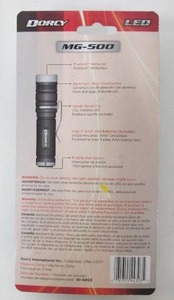 lot 542 image: Dorcy - MG Series 70 Lumen 3AAA Flashlight - BlackSilver