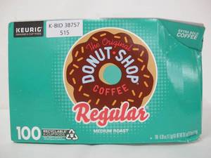 lot 515 image: Keurig - 100 Pods - The Original Donut Shop Coffee - Regular Medium Roast Box of K-Cup Single Use Pods