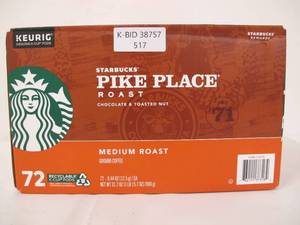 lot 517 image: STARBUCKS Pike Place Roast 72 Pack of Keurig K-Cup Pods
