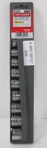 lot 509 image: Craftsman 9 Piece Metric Socket Set - 38 Drive