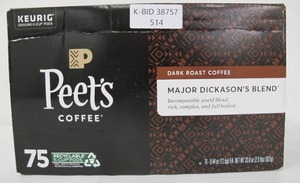 lot 514 image: Peets Coffee - Major Dickasons Blend Dark Roast Coffee - 75 Pack Keurig K-Cup Pods