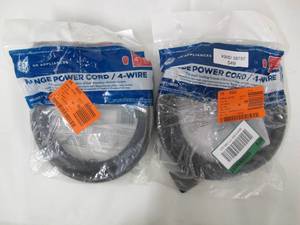 lot 549 image: 2-Pack GE Universal 4-Wire Electric Range Power Cord