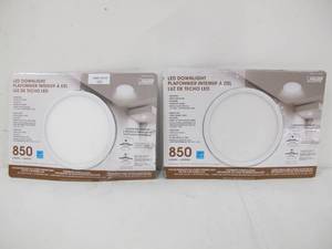 lot 552 image: 2-Pack Feit Electric 800 Lumen 56 Inch Round LED Recessed Downlight